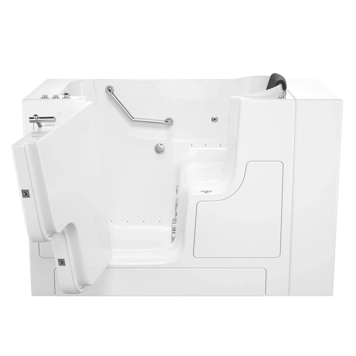 American Standard Gelcoat Premium 52 in. Left-Hand Walk-In Whirlpool and Air Bathtub in Linen