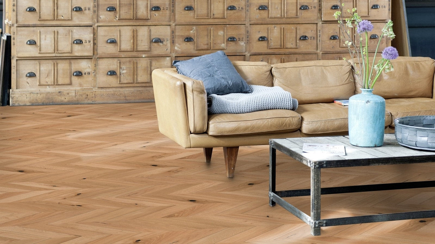 Flooors by LTL Oak Tan hardwood flooring — installed room view