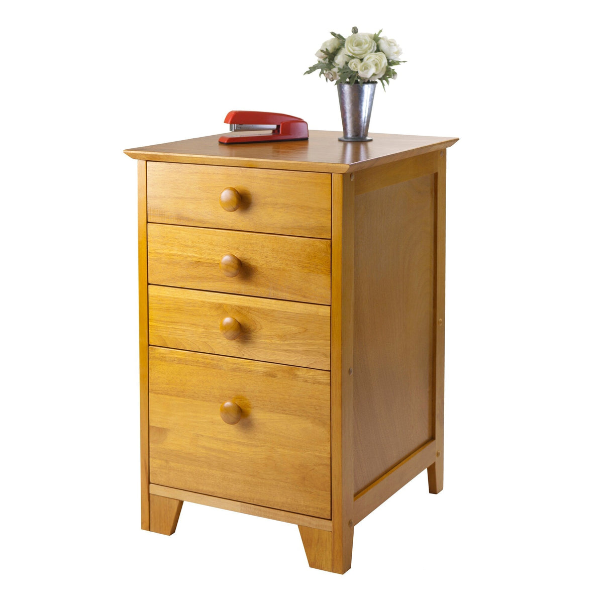 Winsome Wood Studio Honey 4-Drawer 18.27-in File Cabinet