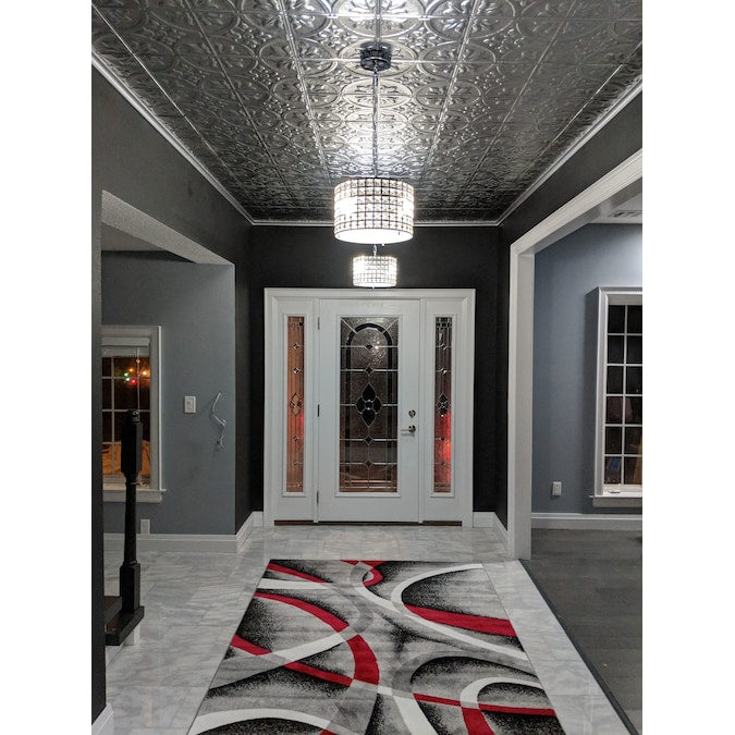 American Tin Ceilings 2-ft x 2-ft Brushed Satin Nickel Steel Surface-mount Ceiling Tile (5-Pack, 20-sq ft / Case)