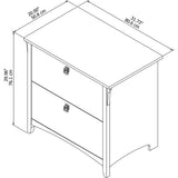 Bush Furniture Salinas Cape Cod Gray 2-Drawer 31.73-in File Cabinet