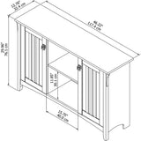 Bush Furniture Salinas Cape Cod Gray 6-Shelf Office Cabinet