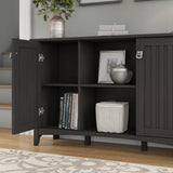 Bush Furniture Salinas Vintage Black 6-Shelf Office Cabinet