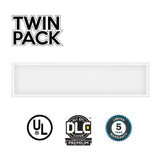 1 ft. x 4 ft. 40-Watt 5000K White Integrated Ceiling LED Flat Panel Light (2-Pack)