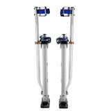 24 in. to 40 in. Adjustable Height Silver Drywall Stilts - Super Arbor