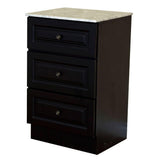 Newry 20 in. W x 33 in. H x 18 in. D Bathroom Linen Cabinet with Marble Vanity Top in Dark Mahogany - Super Arbor
