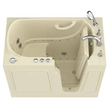 HD Series 53 in. Left Drain Quick Fill Walk-In Whirlpool and Air Bath Tub with Powered Fast Drain in Biscuit - Super Arbor