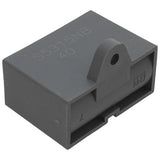 Carrier 17400101A00488 capacitor - side view (Voltage: 450v; MFD: 4)