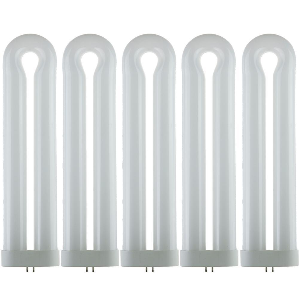 12 in. 40-Watt T10 U-Bent Ful Fluorescent Tube CFL Light Bulb Black Light (5-Pack) - Super Arbor