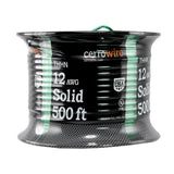 500 ft. 12/1 Black Solid THHN Wire - Super Arbor