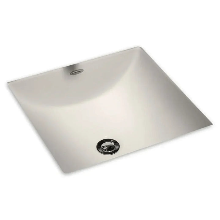 American Standard Studio Carre Under-Counter Square Bathroom Sink, 16 in. x 16 in., White (No Faucet Deck)