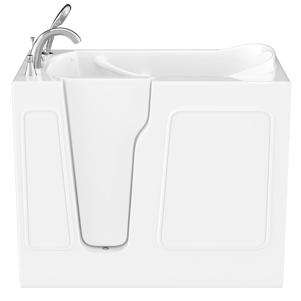 HD Series 26 in. x 46 in. Left Drain Quick Fill Walk-In Soaking Bathtub in White - Super Arbor