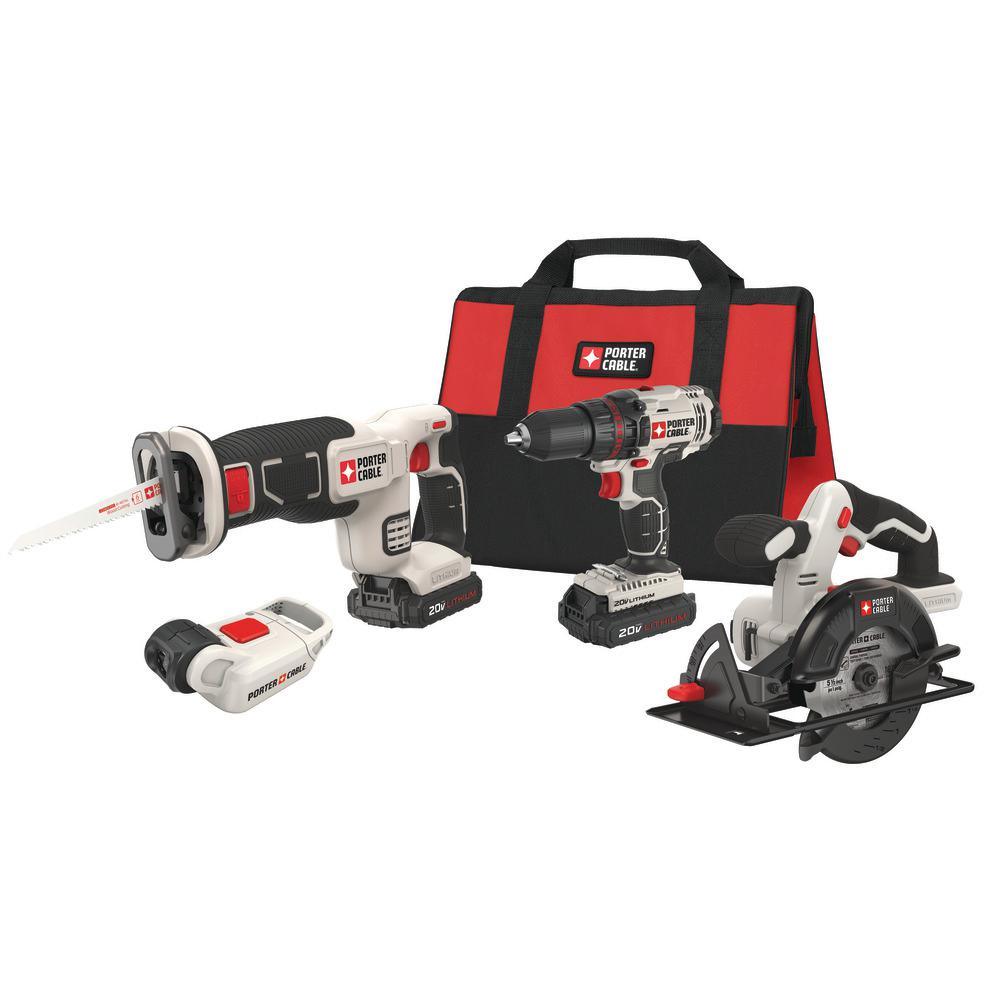 20-Volt MAX Lithium-Ion Cordless Combo Kit (4-Tool) - Super Arbor