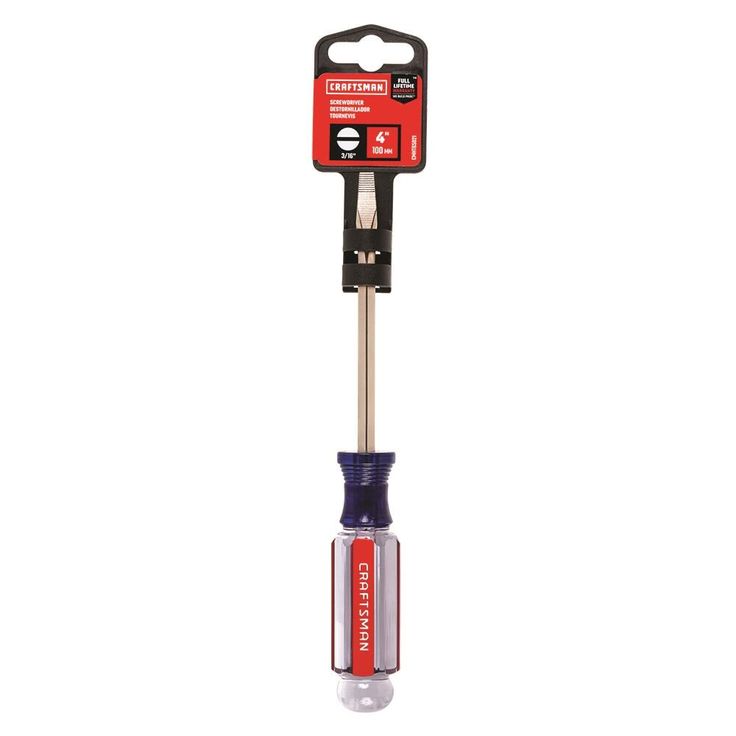 CRAFTSMAN Acetate Handle 3/16-in Slottedhead Screwdriver