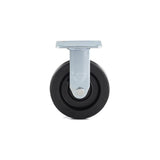 5-31/32 in. black Fixed plate Caster, 881.9 lb. Load Rating - Super Arbor
