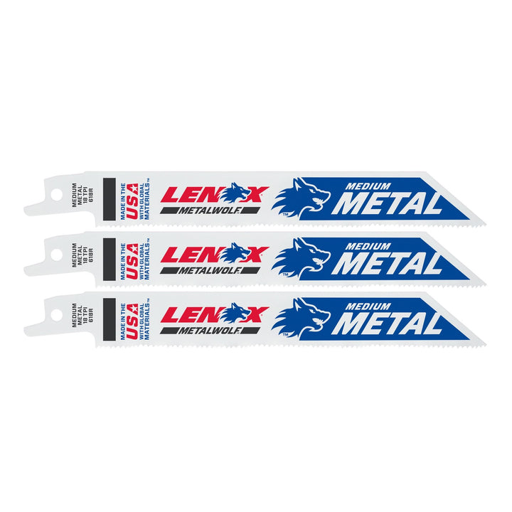 LENOX 3-Pack 6-in 18-TPI Bi-Metal Reciprocating Saw Blades