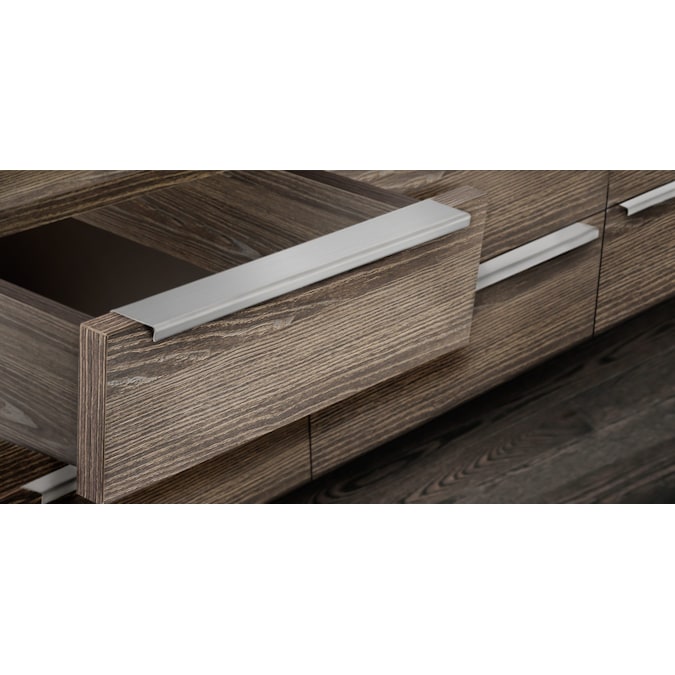 Richelieu 4-in (102mm) Center to Center Stainless Steel Rectangular Edge Drawer Pull