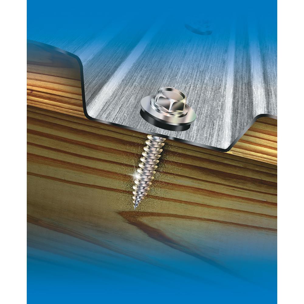 #9 x 1-1/2 in. External Hex Drive Washer Head Roofing Screws (400-Pack)