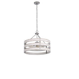 Progress Lighting Gulliver 4-Light Galvanized Farmhouse Drum Medium Hanging Pendant Light