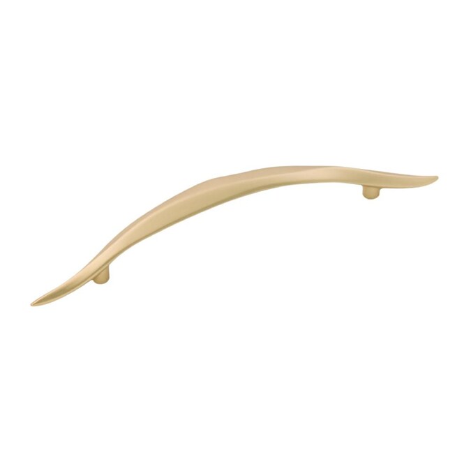 Hickory Hardware Willow 5-1/16-in (128mm) Center to Center Flat Ultra Brass Arch Handle Drawer Pull