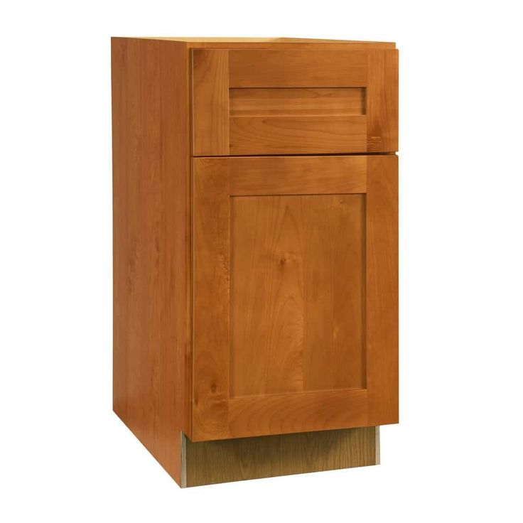 Home Decorators Collection Newport 12 in. W x 24 in. D x 34.5 in. H Assembled Plywood Base Kitchen Cabinet in Cinnamon with Soft Close RH