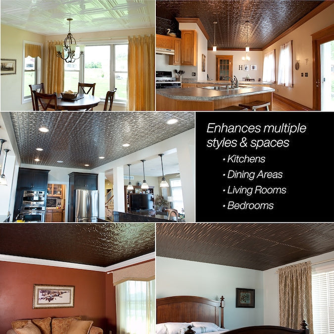 Fasade 2-ft x 2-ft Cyclone Gloss White PVC Surface-mount Ceiling Tile (5-Pack, 20-sq ft / Case)
