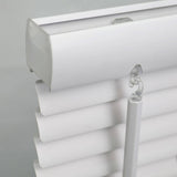 Project Source Room Darkening 1-in Slat Width 35-in x 64-in Cordless White Vinyl Mini Blinds