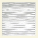 Fasade 2-ft x 2-ft Dunes Horizontal Gloss White PVC Surface-mount Ceiling Tile (5-Pack, 20-sq ft / Case)