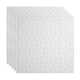 Fasade 2-ft x 2-ft Traditional 1 Gloss White PVC Drop Ceiling Tile (5-Pack, 20-sq ft / Case)