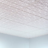 Fasade 2-ft x 2-ft Traditional 1 Gloss White PVC Drop Ceiling Tile (5-Pack, 20-sq ft / Case)