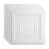 Fasade 2-ft x 2-ft Traditional 3 Gloss White PVC Drop Ceiling Tile (5-Pack, 20-sq ft / Case)