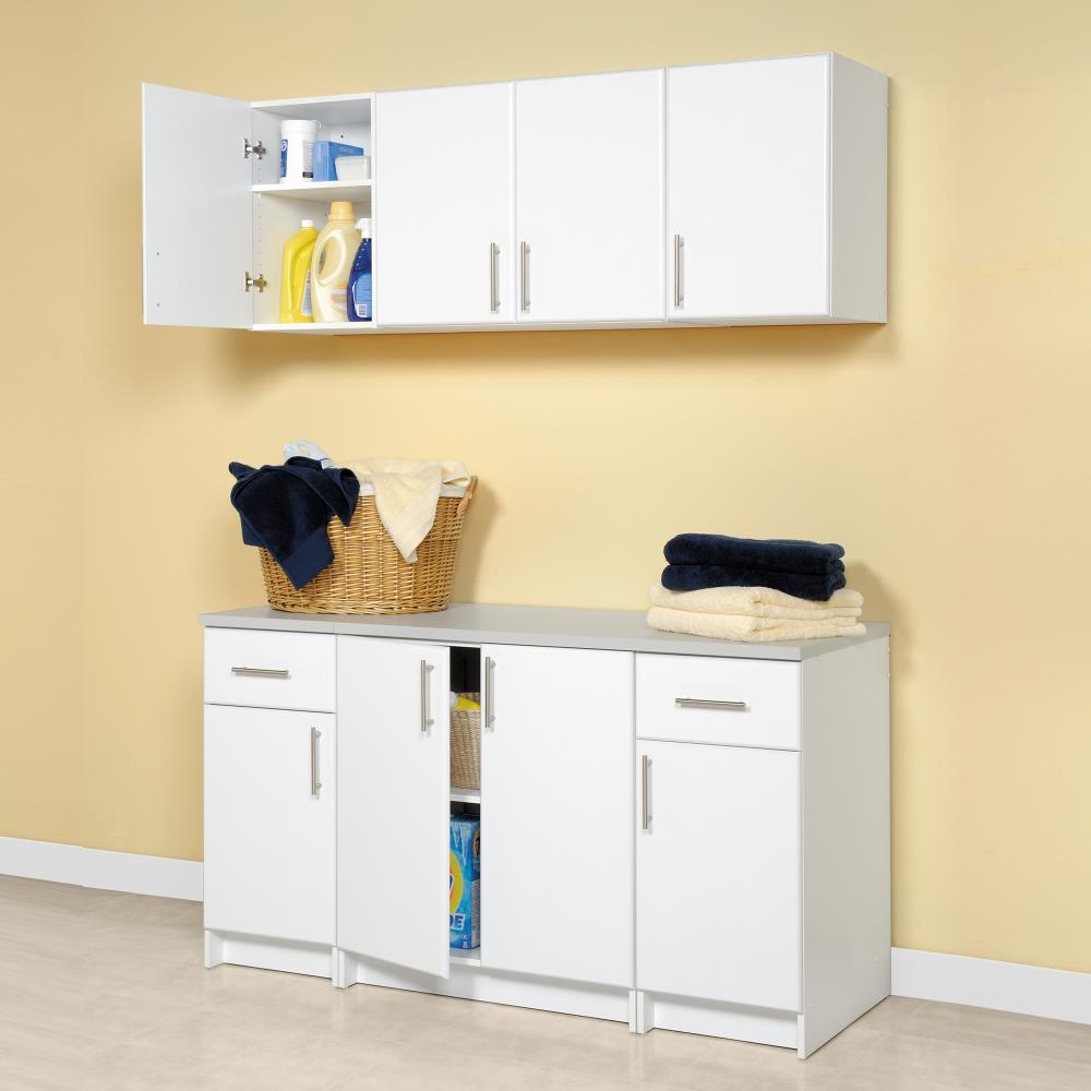 Prepac Elite 32-in W x 36-in H Wood Composite White Freestanding Utility Storage Cabinet