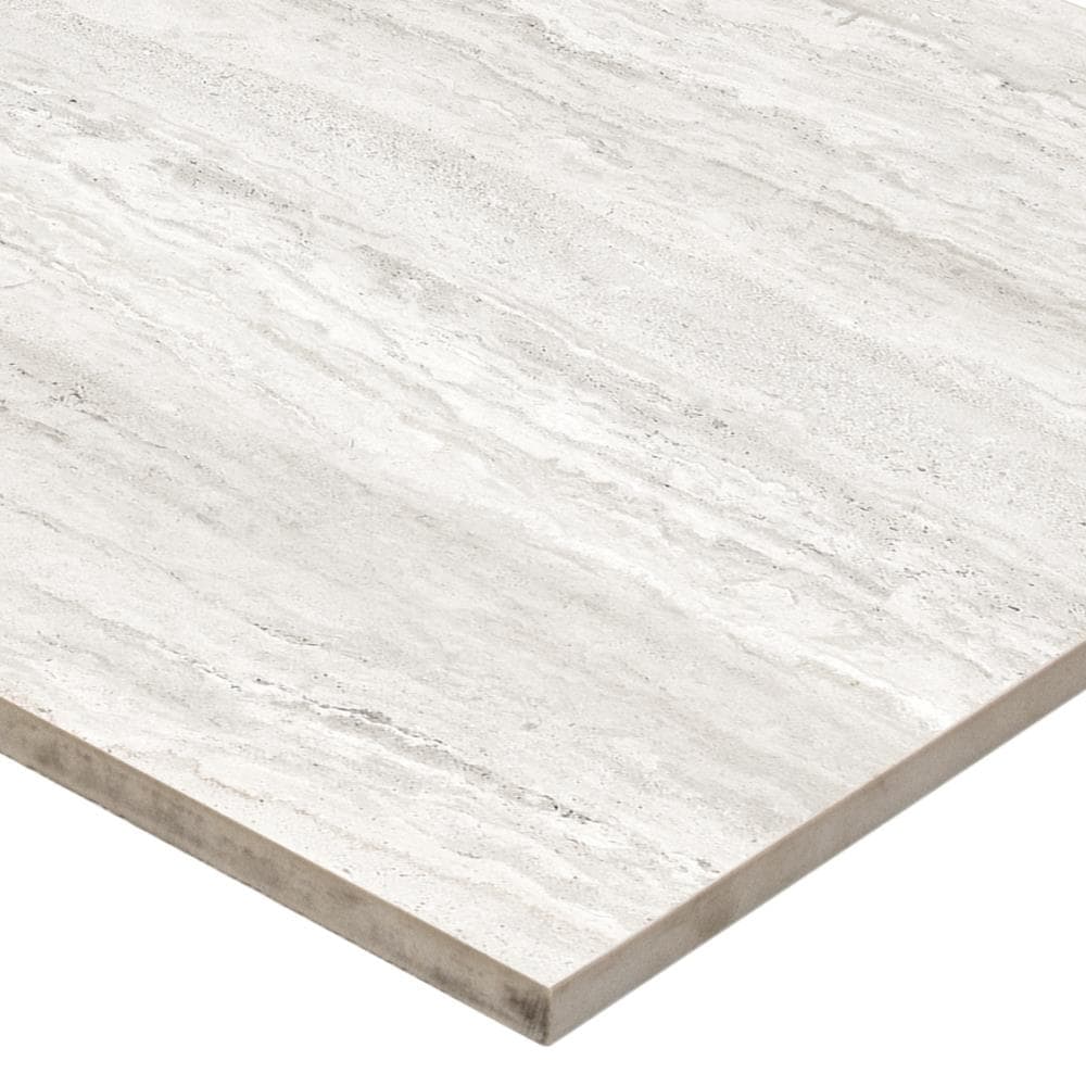 Satori Excite Ivory 12-in x 24-in Polished Porcelain Stone Look Floor and Wall Tile (1.93-sq. ft/ Piece)