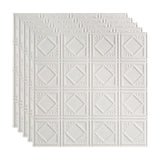 Fasade 2-ft x 2-ft Traditional 4 Matte White PVC Drop Ceiling Tile (5-Pack, 20-sq ft / Case)