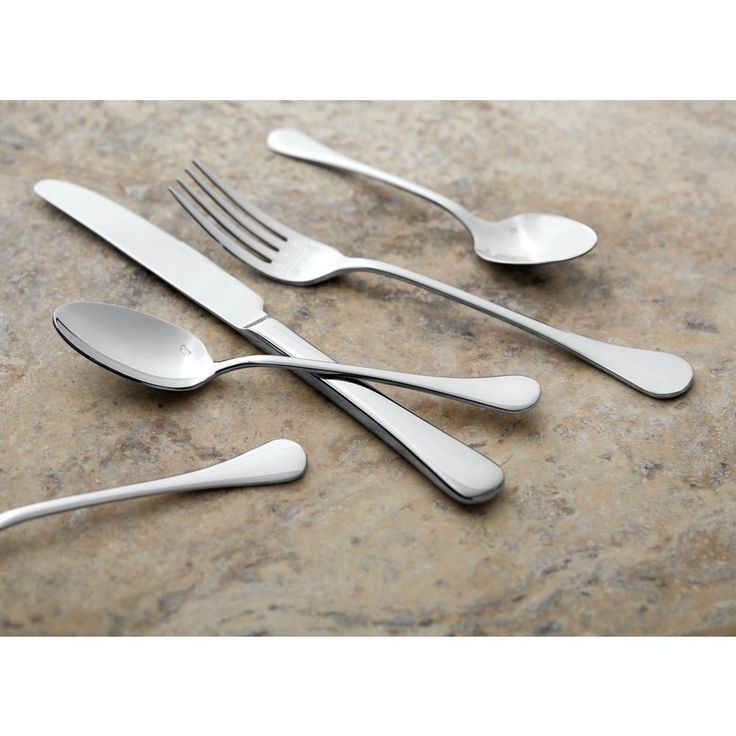 Puccini 18/10 Stainless Steel Teaspoons, European Size (Set of 12)