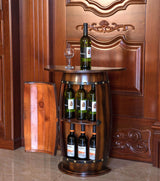 Vintiquewise 10-Bottle Brown Wood Stackable Wine Cabinet