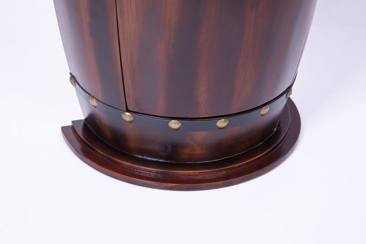 Vintiquewise 10-Bottle Brown Wood Stackable Wine Cabinet