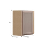 Hampton Assembled 24x30x12 in. Diagonal Corner Wall Kitchen Cabinet in Unfinished Beech - Super Arbor