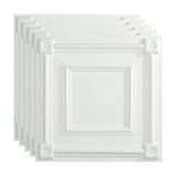 Fasade 2-ft x 2-ft Coffer Gloss White PVC Drop Ceiling Tile (5-Pack, 20-sq ft / Case)