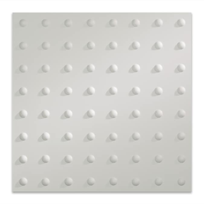 Fasade 2-ft x 2-ft Dome Matte White PVC Drop Ceiling Tile (5-Pack, 20-sq ft / Case)