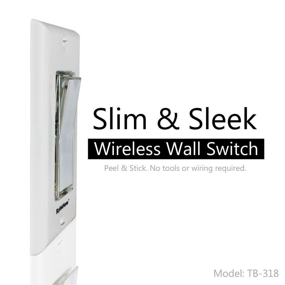 Wireless DIY 3-Way On/Off Lighting Control Wall Switch Set -White - Super Arbor