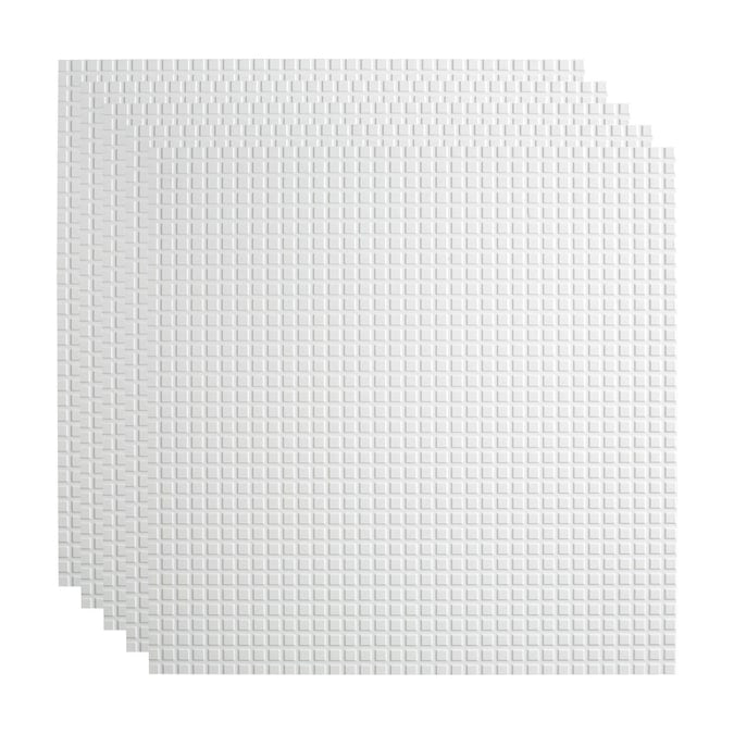 Fasade 2-ft x 2-ft Square Matte White PVC Drop Ceiling Tile (5-Pack, 20-sq ft / Case)