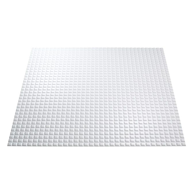 Fasade 2-ft x 2-ft Square Gloss White PVC Drop Ceiling Tile (5-Pack, 20-sq ft / Case)