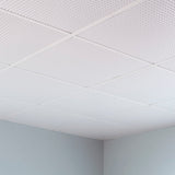 Fasade 2-ft x 2-ft Square Matte White PVC Drop Ceiling Tile (5-Pack, 20-sq ft / Case)