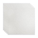 Fasade 2-ft x 2-ft Diamond Plate Matte White PVC Drop Ceiling Tile (5-Pack, 20-sq ft / Case)