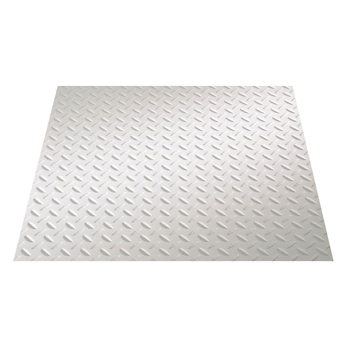 Fasade 2-ft x 2-ft Diamond Plate Matte White PVC Drop Ceiling Tile (5-Pack, 20-sq ft / Case)