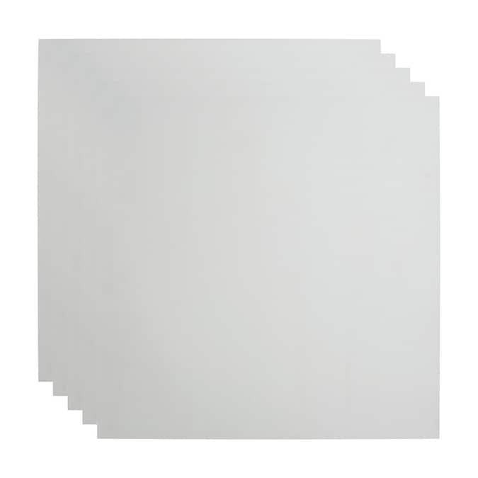 Fasade 2-ft x 2-ft Flat Panel Gloss White PVC Drop Ceiling Tile (5-Pack, 20-sq ft / Case)