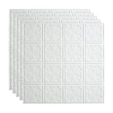 Fasade 2-ft x 2-ft Traditional 10 Matte White PVC Drop Ceiling Tile (5-Pack, 20-sq ft / Case)