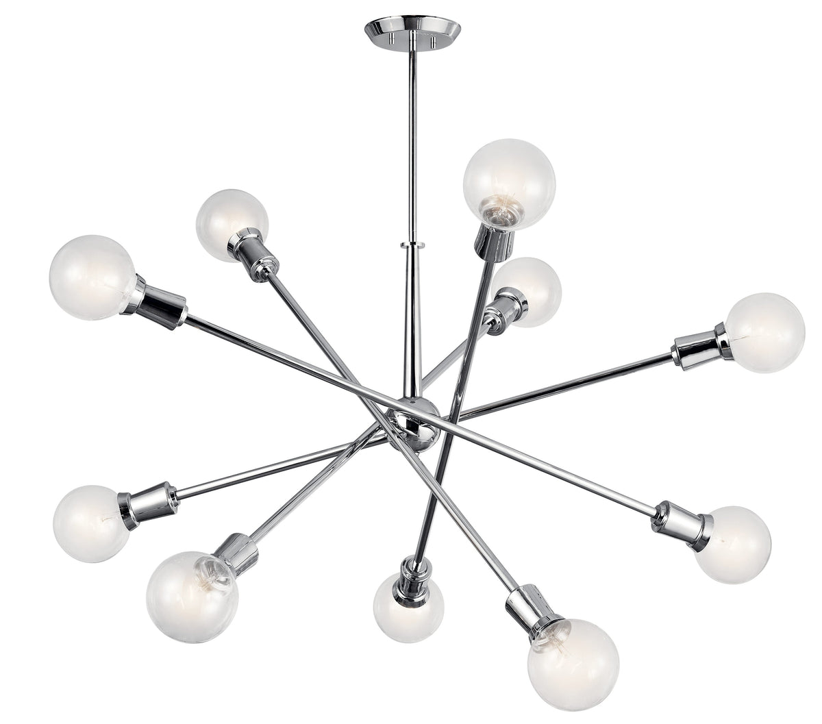 Kichler Armstrong 10-Light Chrome Mid-century Chandelier