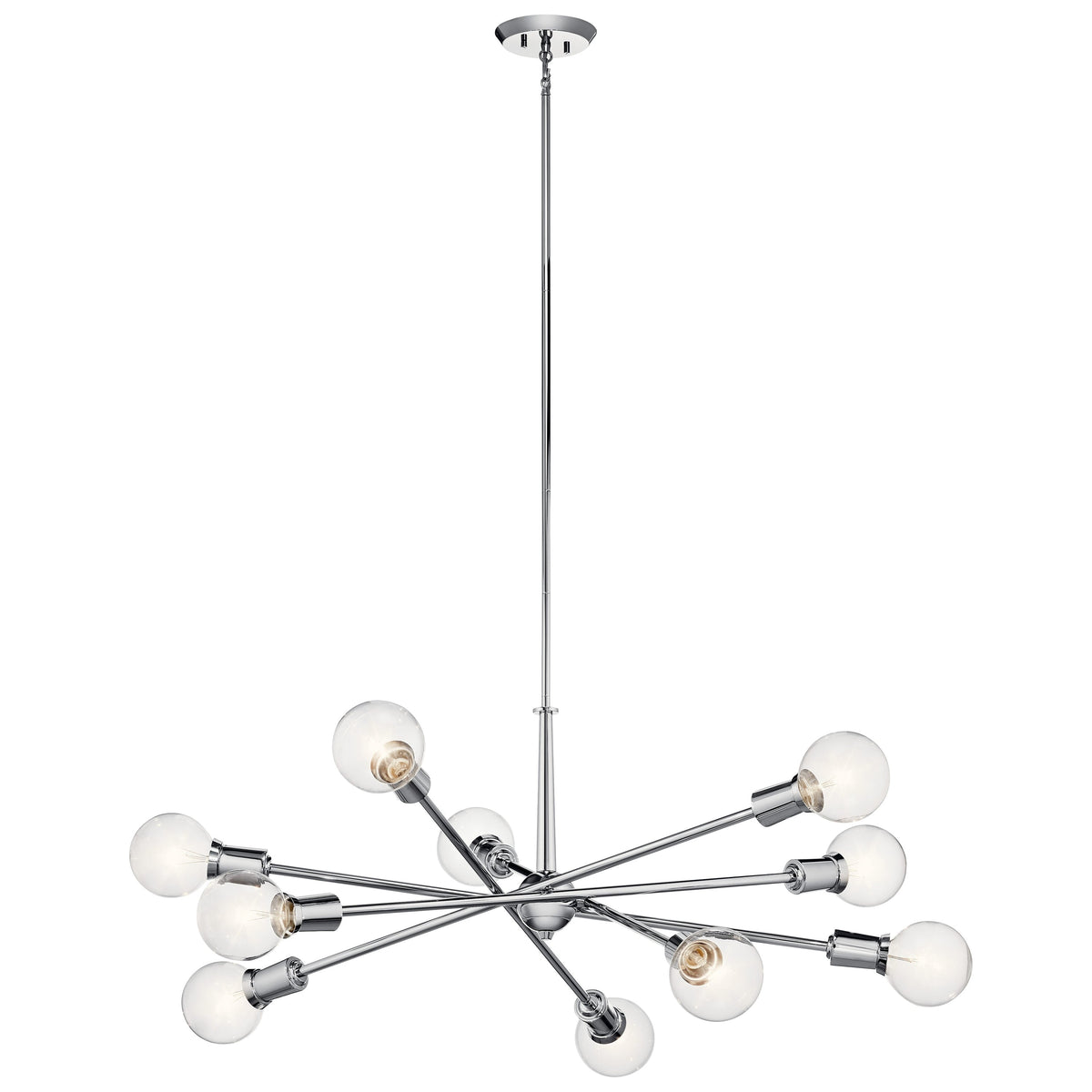 Kichler Armstrong 10-Light Chrome Mid-century Chandelier